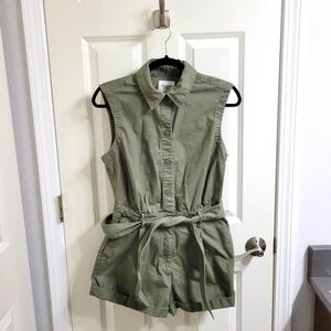 Abercrombie & Fitch Olove Green Utility Romper